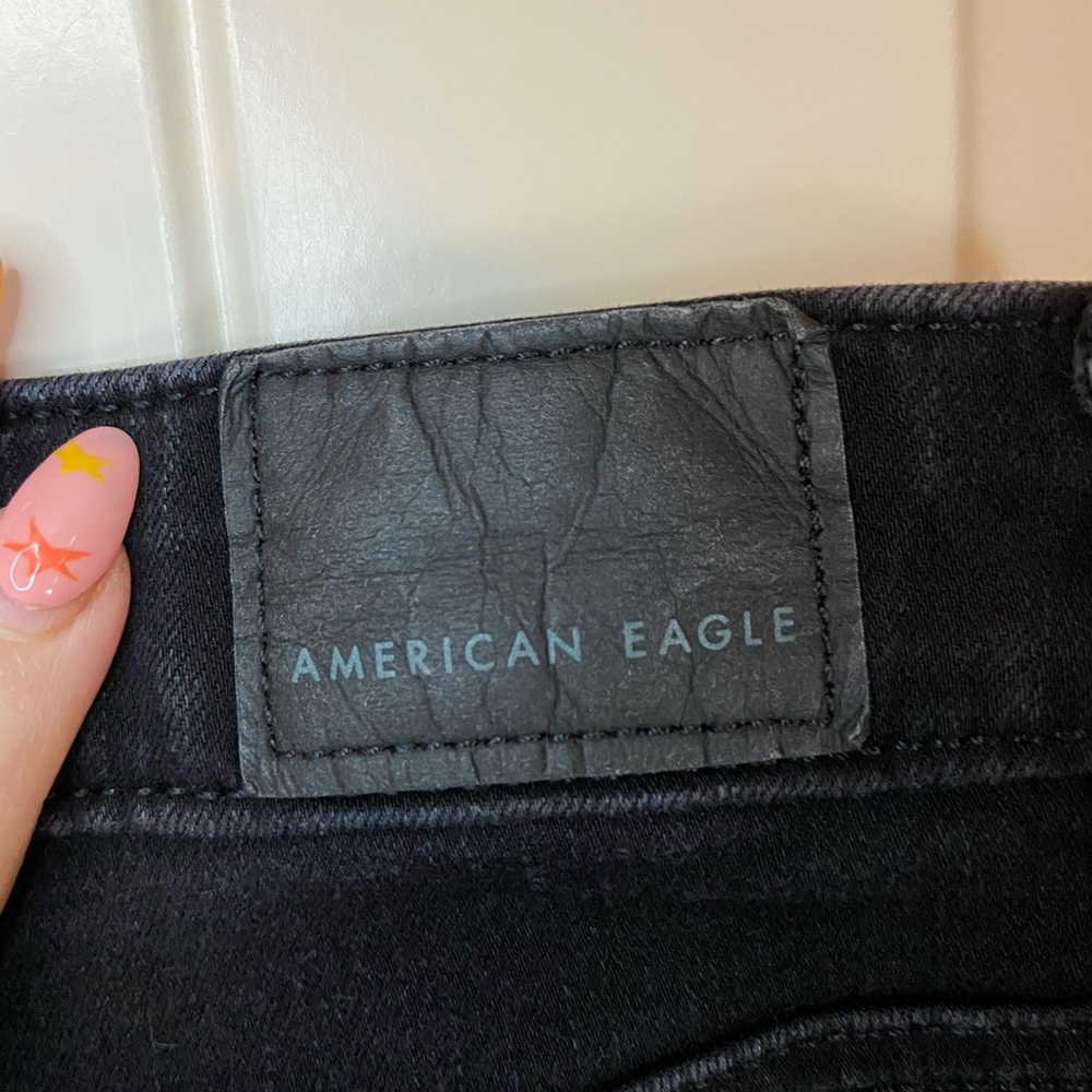 American Eagle solid black skinny jeans - Picture 5 of 6